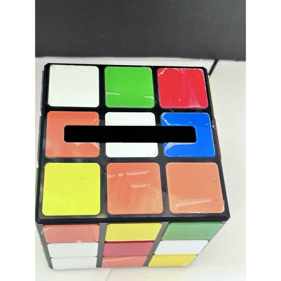Get Digital Rubiks Cube Plastic Tissue Box Cover Holder Magic Cube Magnetic Lock - Picture 2 of 11